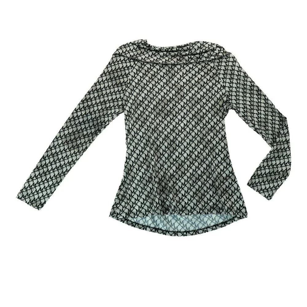 Michael Kors Logo Print Off-The-Shoulder Top Size Medium $78‎